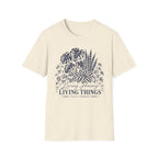 Botanical Plant T-Shirt — 'Living Among Living Things' Graphic Tee