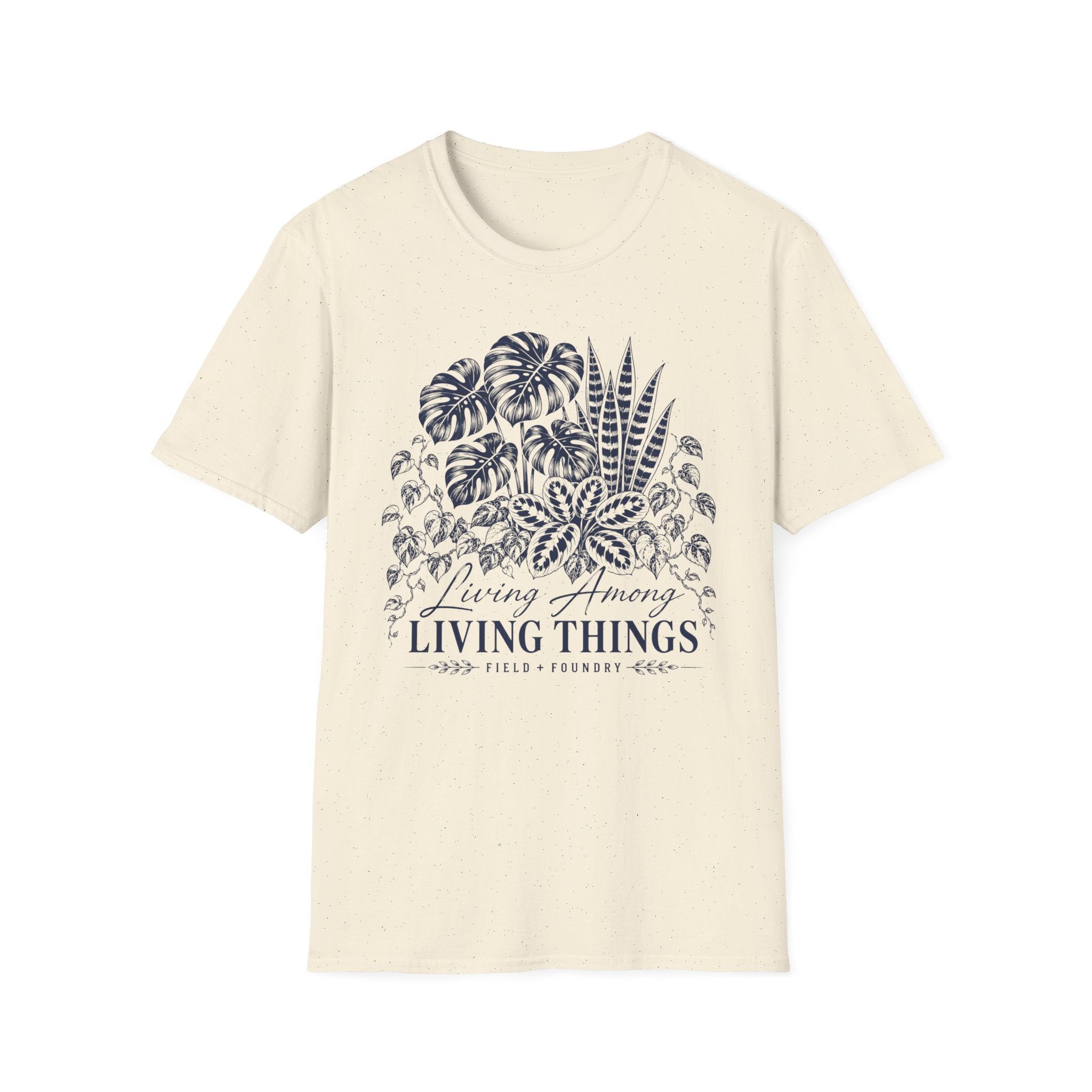 Botanical Plant T-Shirt — 'Living Among Living Things' Graphic Tee