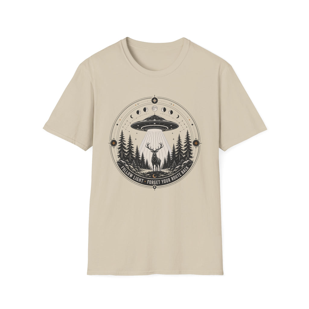 UFO Deer T-Shirt Cosmic Forest Abduction Graphic Tee