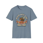 T‑Shirt "High Off The Nectar" Bee Graphic Tee, Floral Vintage Vibe