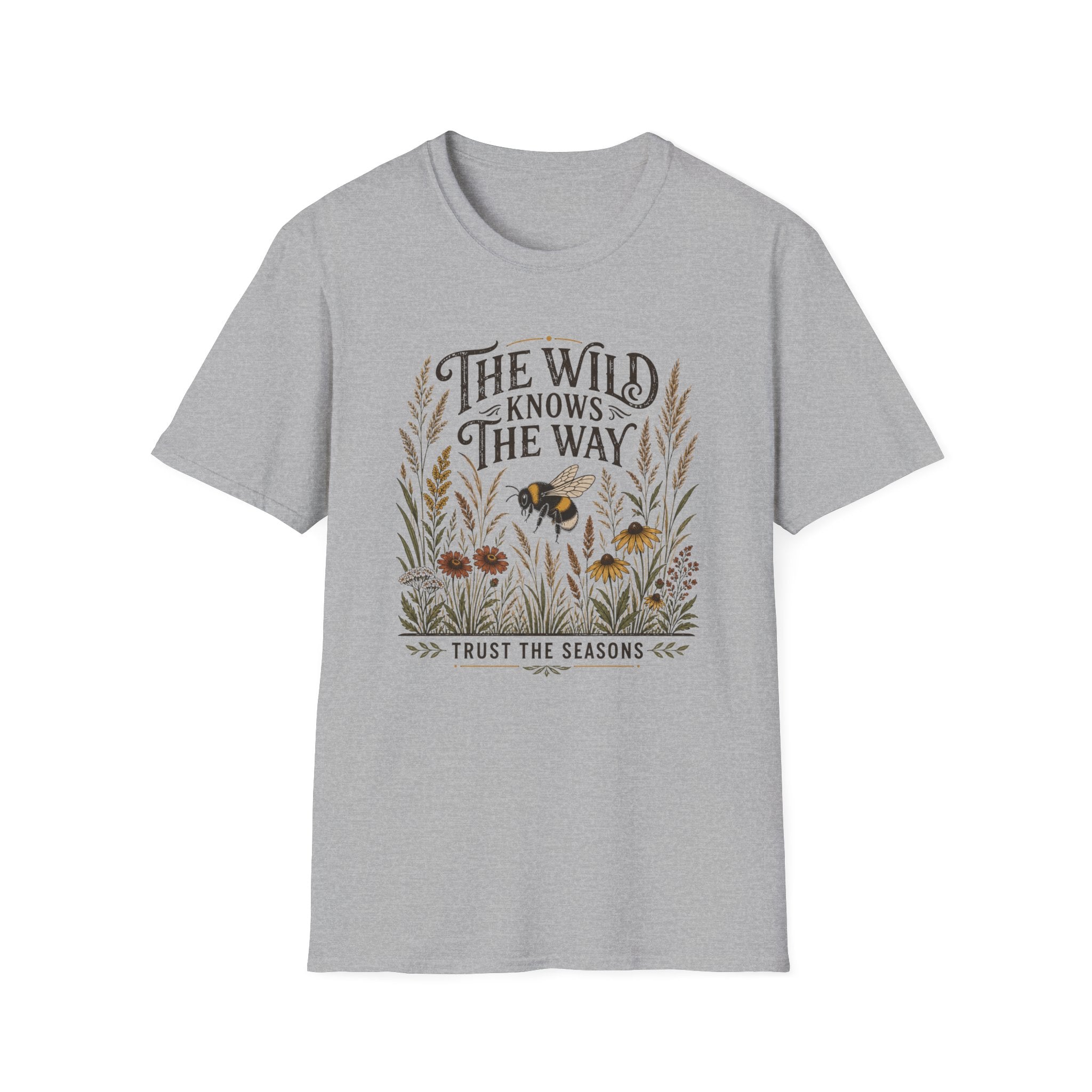 The Wild Knows The Way T-Shirt — Nature Bee Floral Adventure Tee