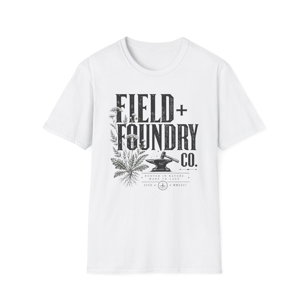 Field + Foundry T-Shirt — Vintage Botanical Logo Tee