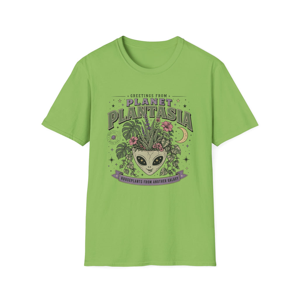 Planet Plantasia T-Shirt "Greetings from Planet Plantasia" Botanical Alien Graphic Tee