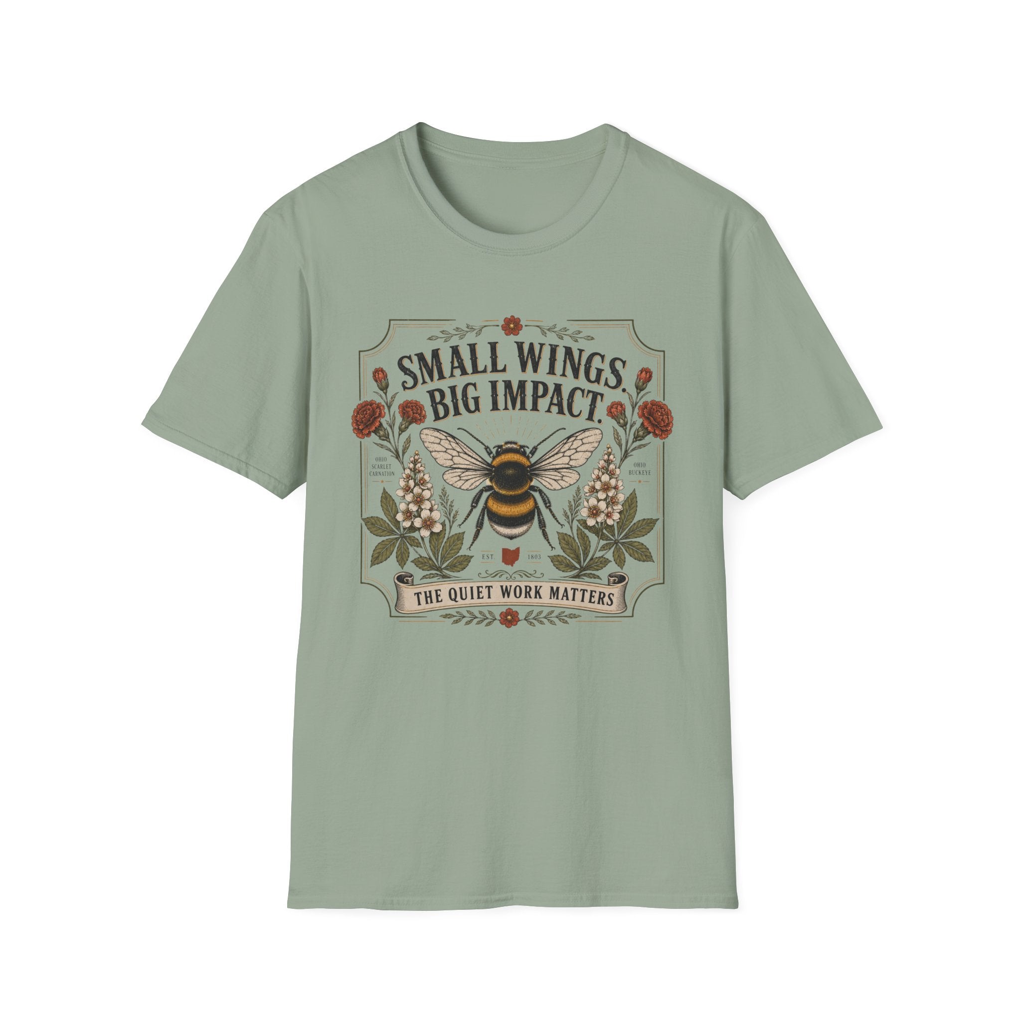 T-Shirt — Small Wings Big Impact Bee Graphic Tee