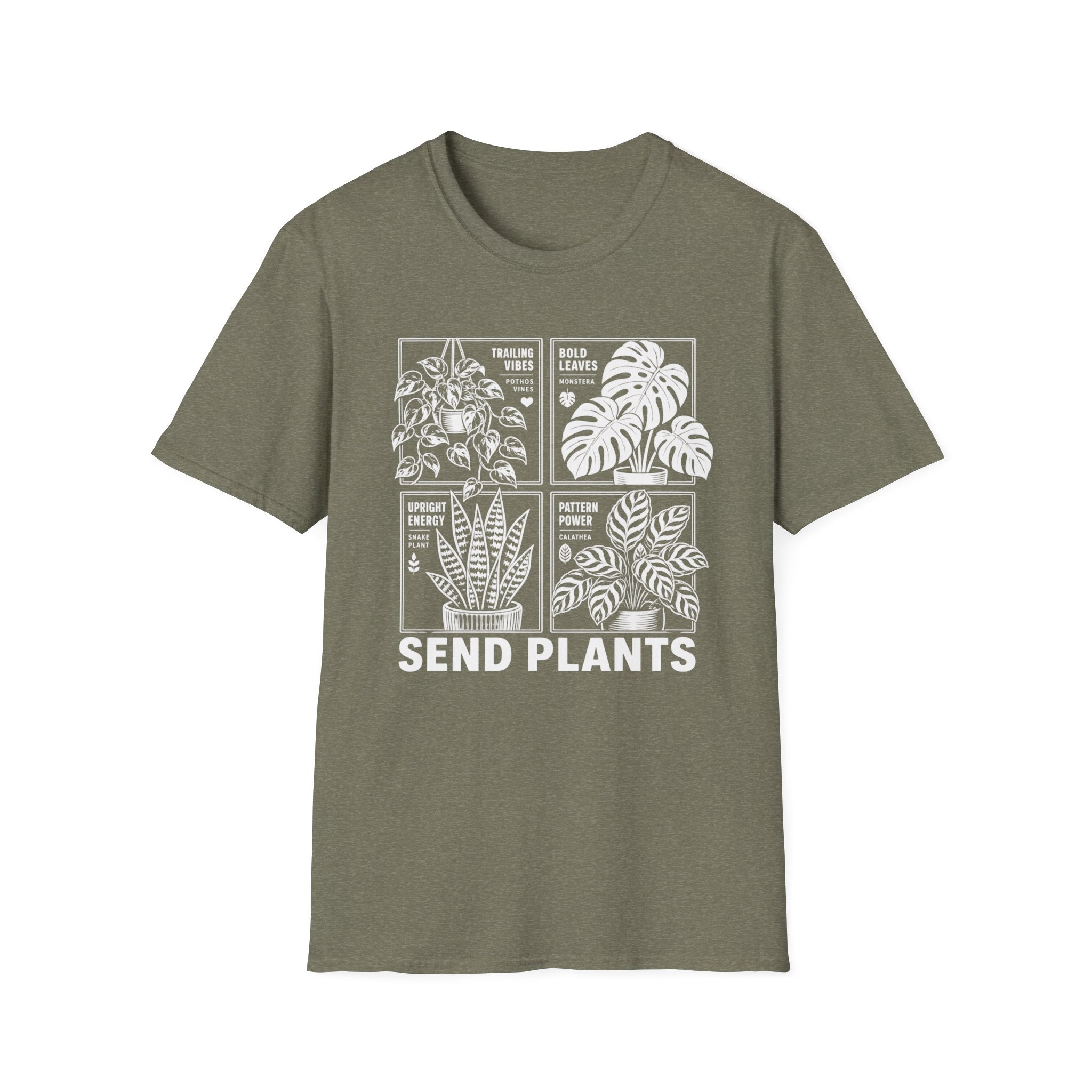 Plant Lover T-Shirt 'Send Plants' Botanical Graphic