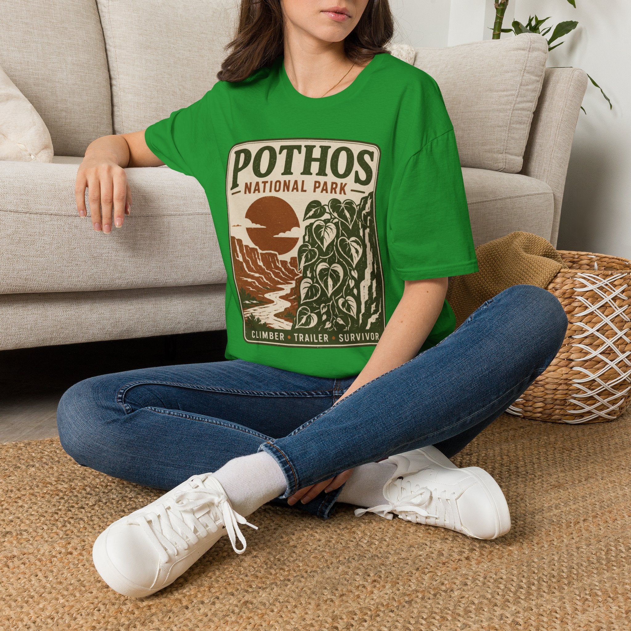 Pothos National Park T-Shirt — Vintage Plant Lover Tee