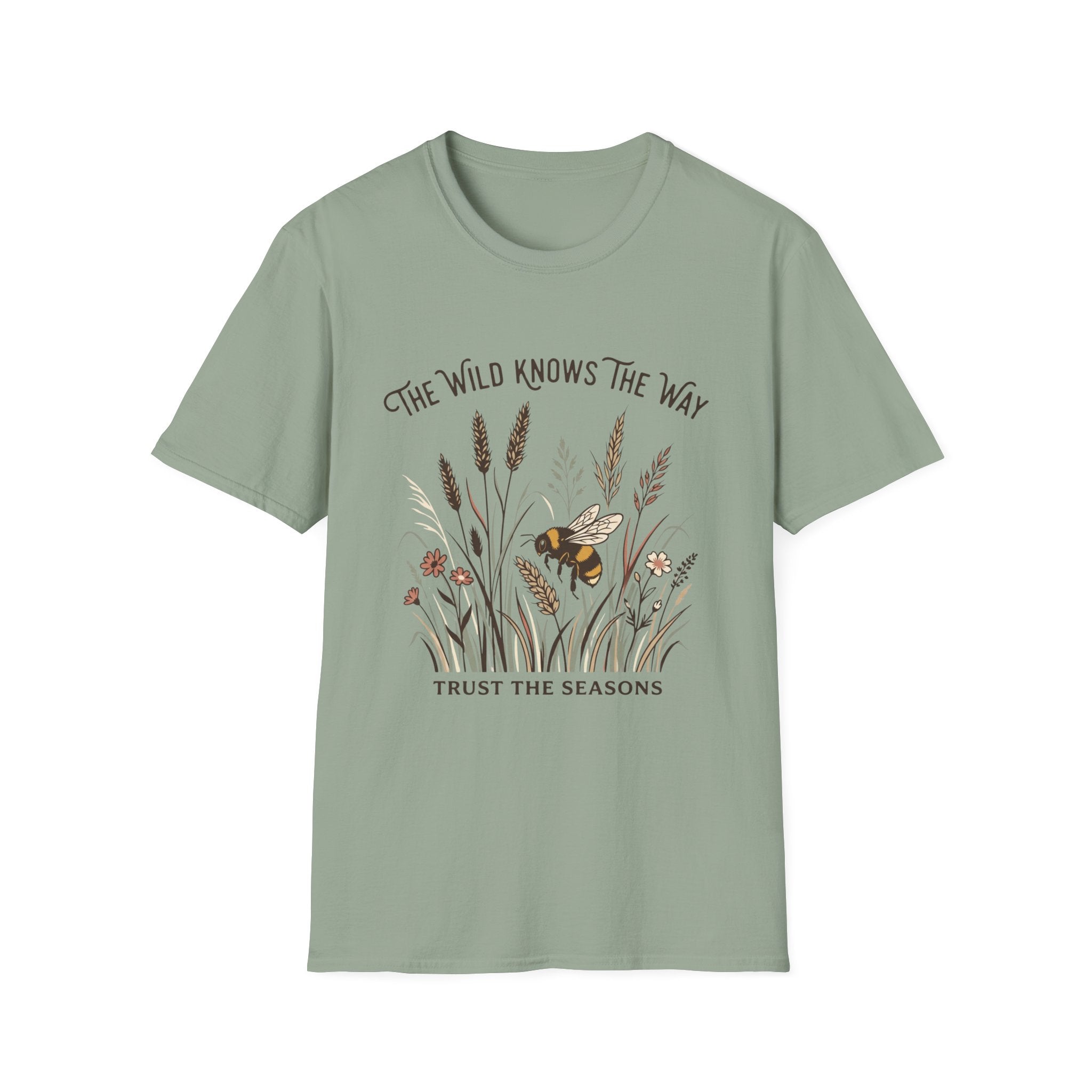 The Wild Knows The Way Tee — Floral Bee Nature Graphic T-Shirt