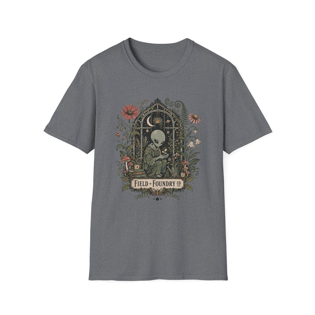 Alien Garden "Find Your Journey" Floral Sci‑Fi T-Shirt
