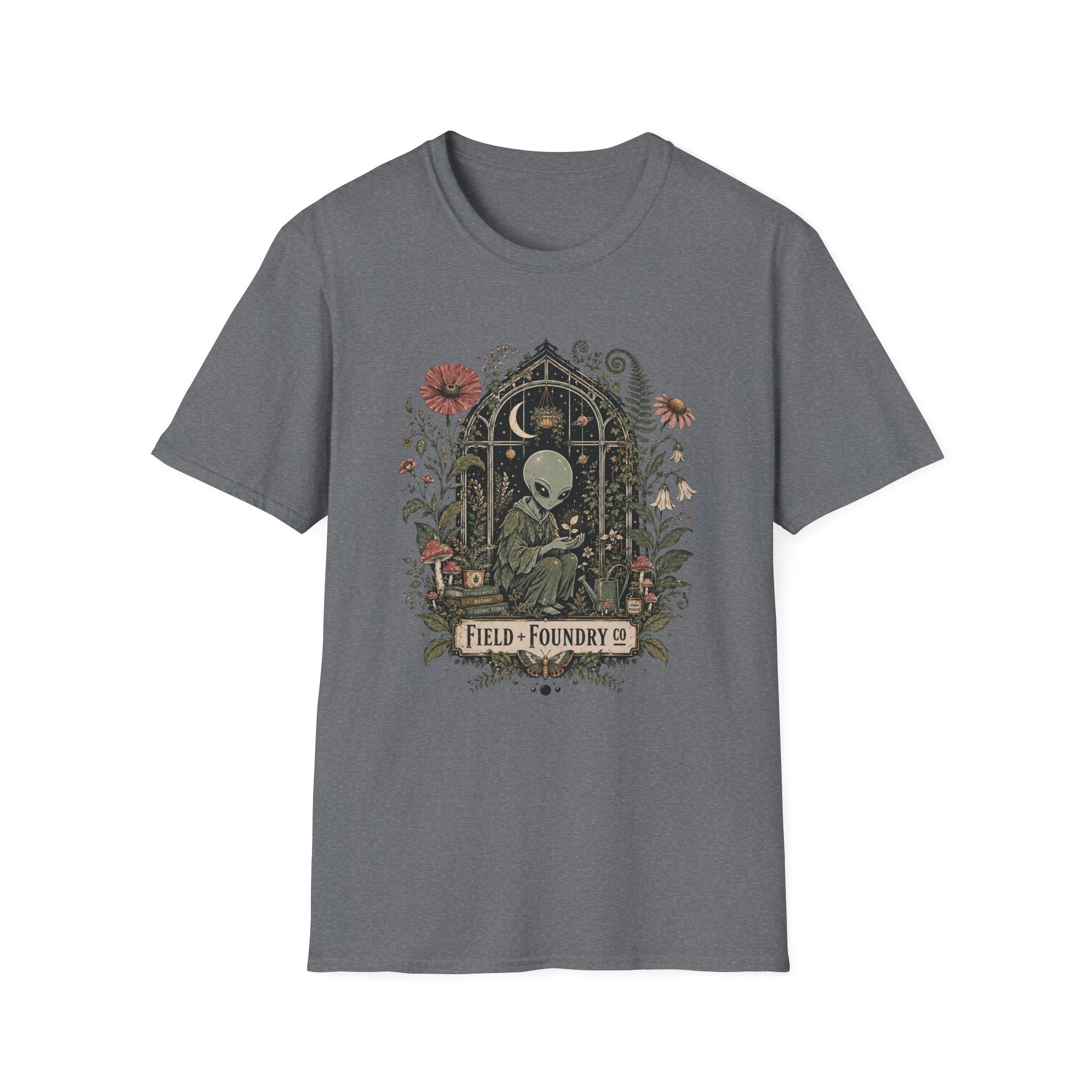 Alien Garden T-Shirt — "Find Your Journey" Floral Sci‑Fi Tee