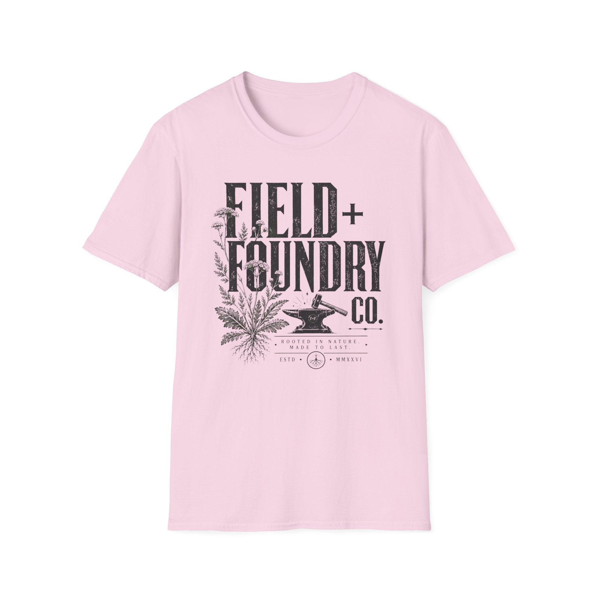 Field + Foundry T-Shirt — Vintage Botanical Logo Tee