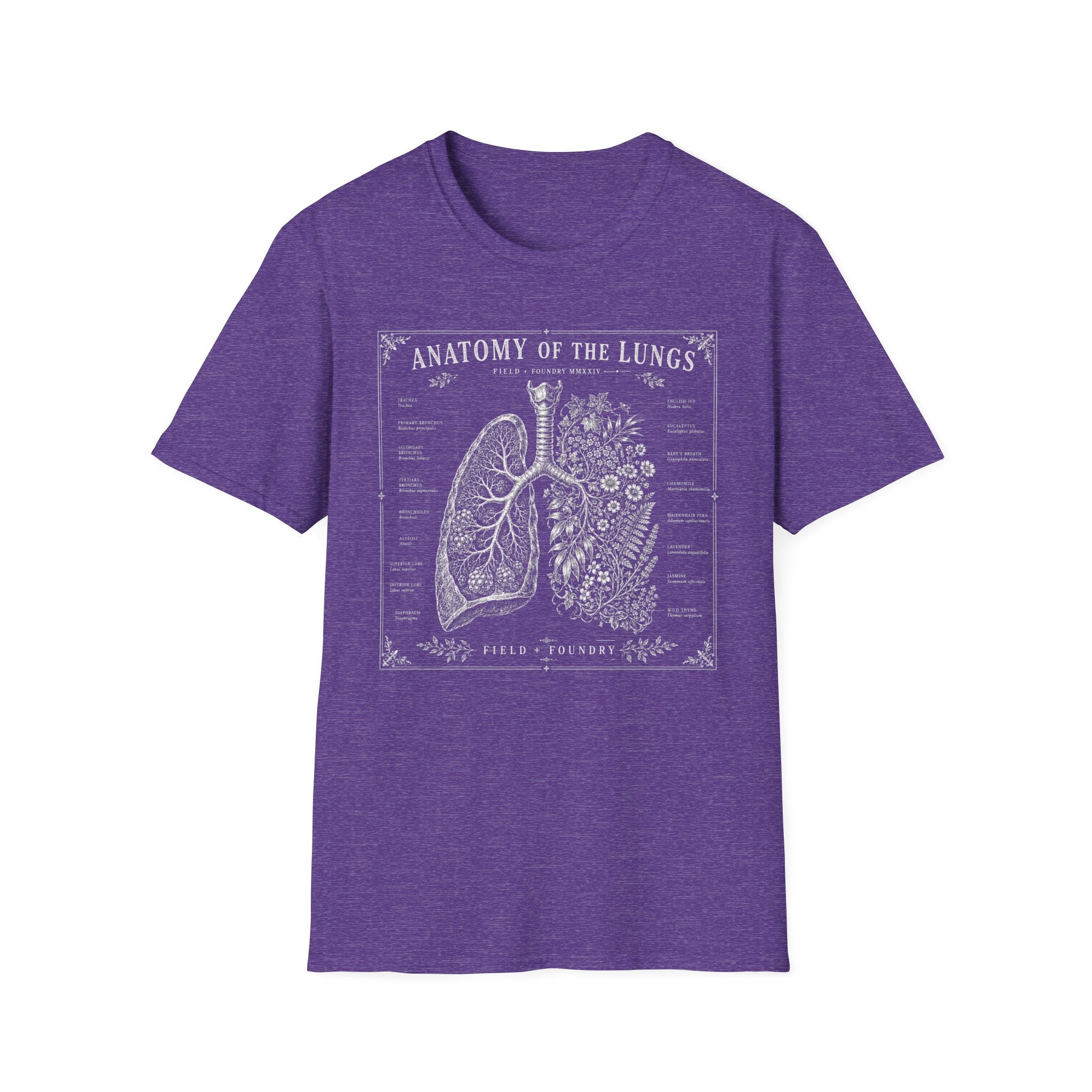 Anatomy of the Lungs T-Shirt — Vintage Medical Diagram Tee