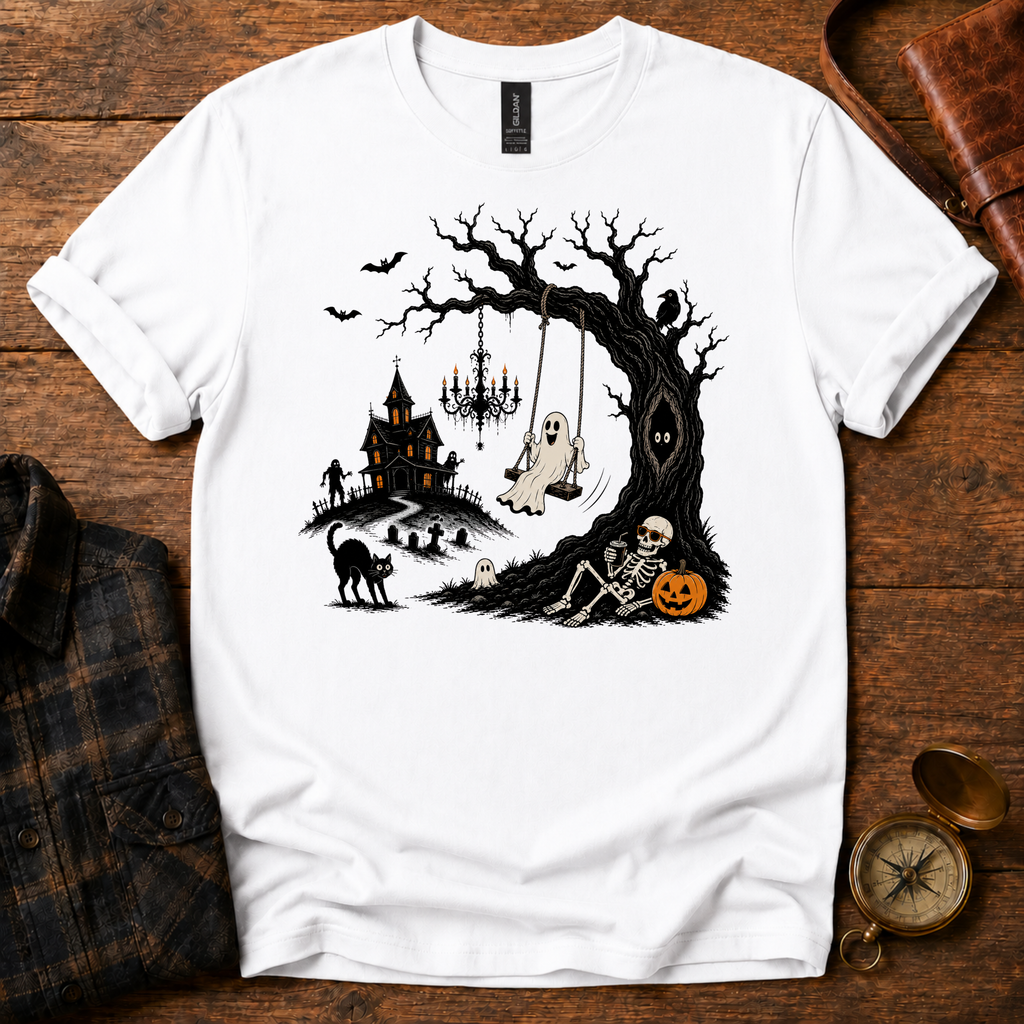 Ghost Swing Halloween T-Shirt
