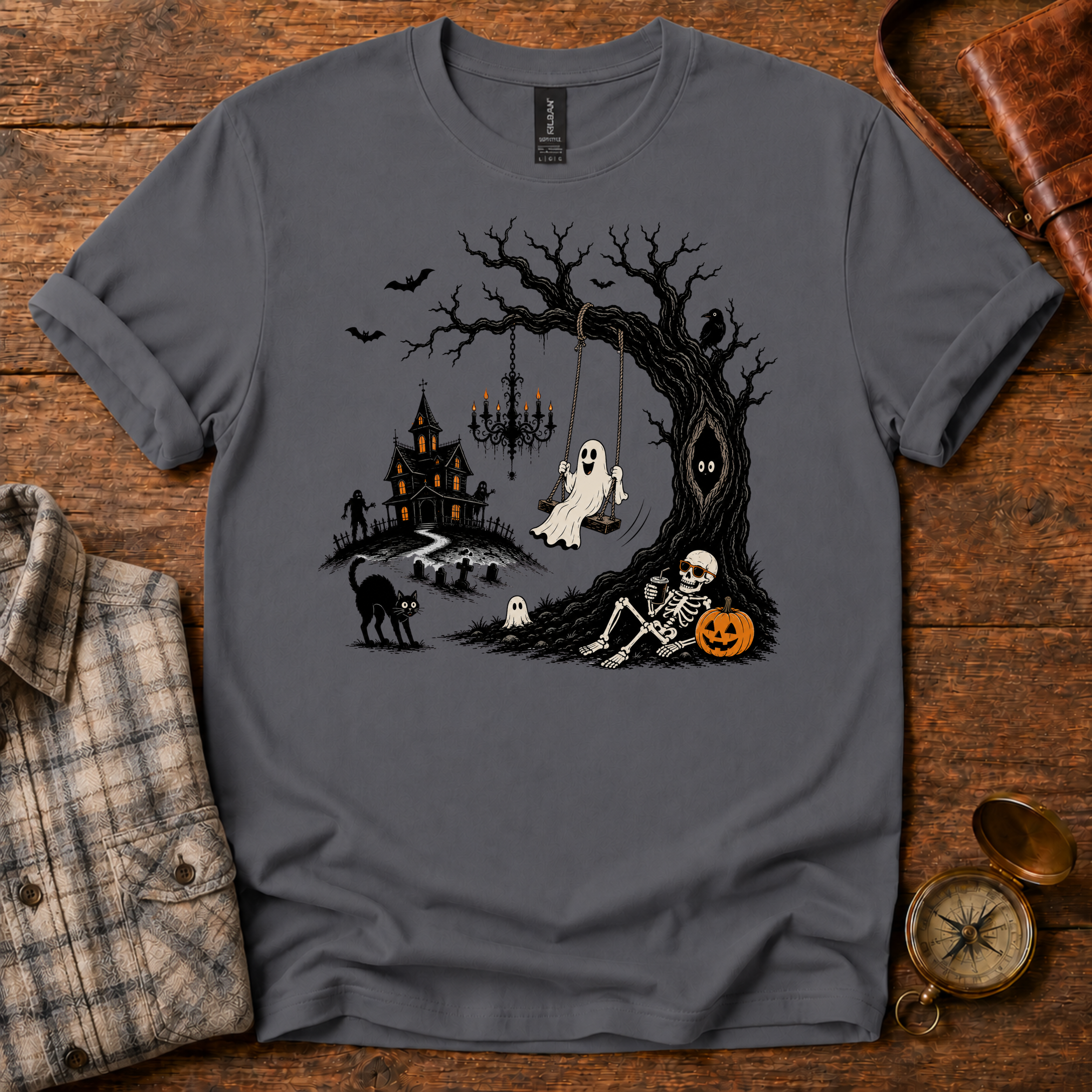 Ghost Swing Halloween T-Shirt