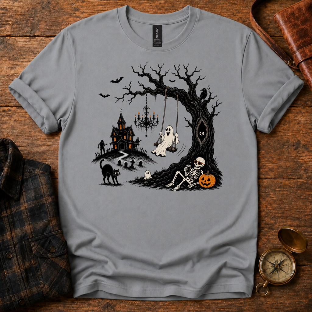 Ghost Swing Halloween T-Shirt