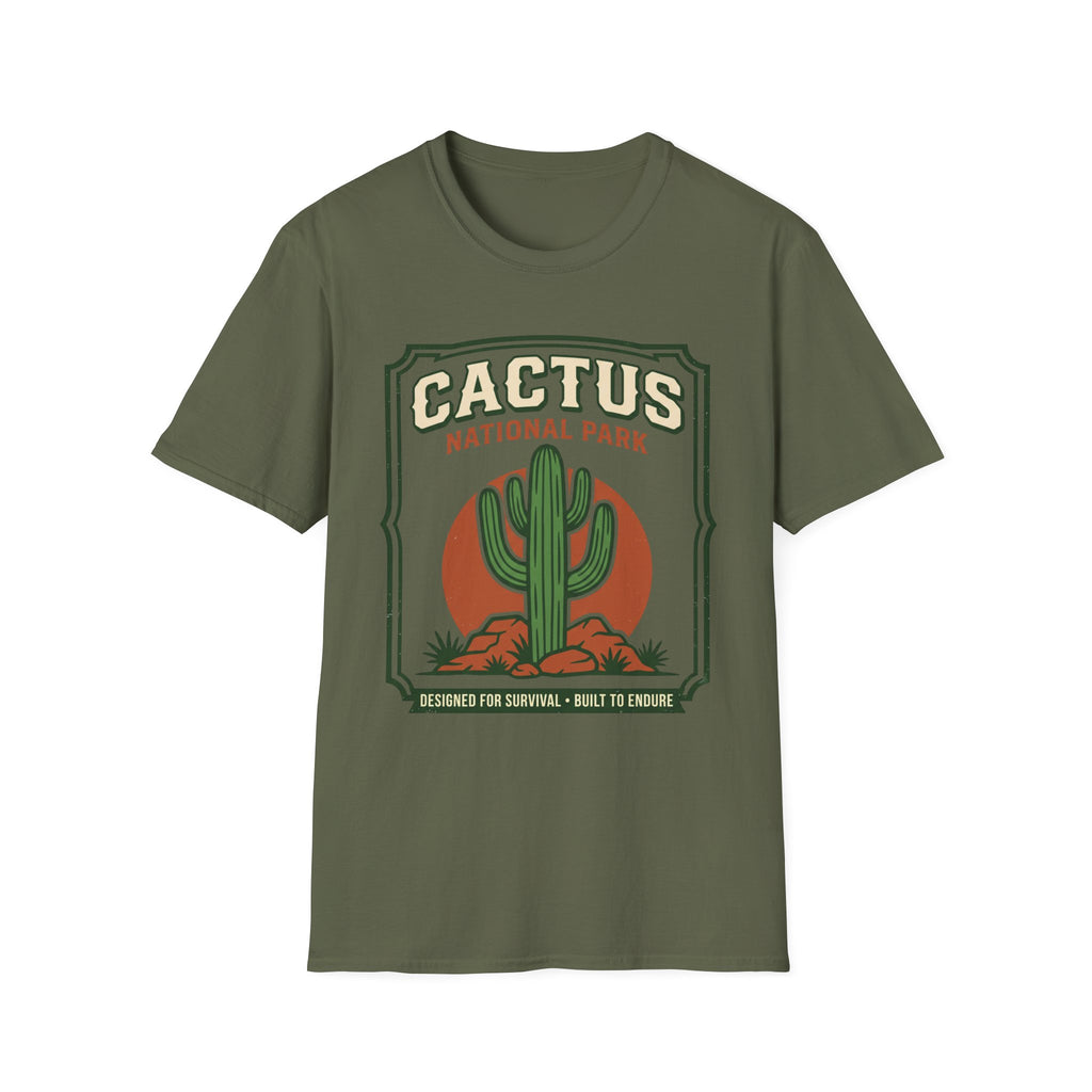 Cactus National Park T-Shirt — Retro Desert Cactus Graphic Tee