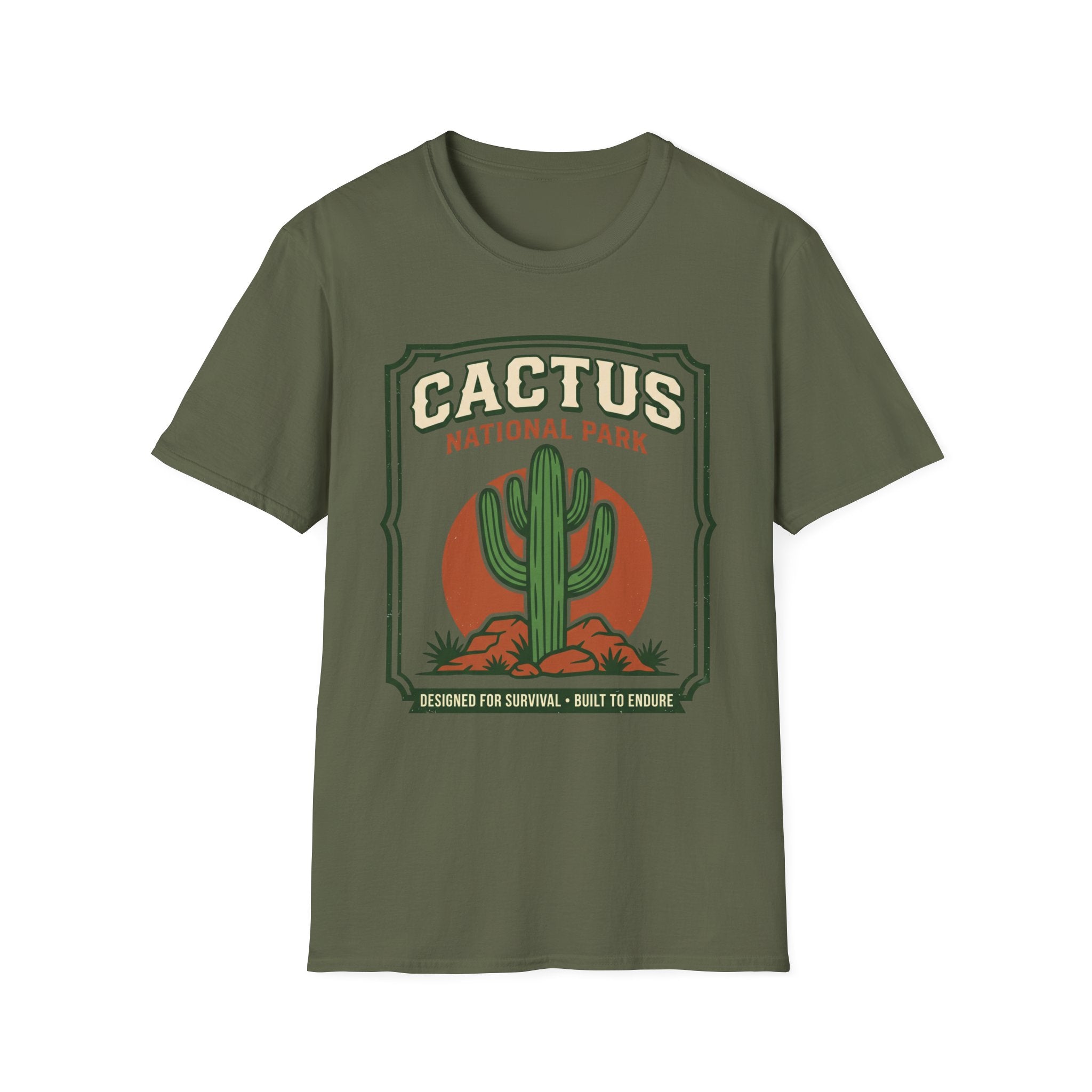 Cactus National Park T-Shirt — Retro Desert Cactus Graphic Tee