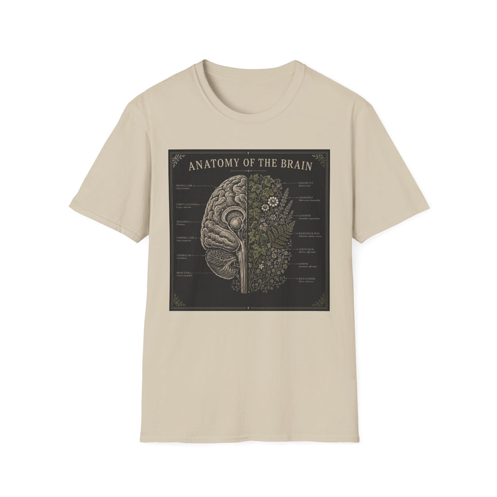 Anatomy of the Brain T-Shirt Vintage Science Diagram Tee