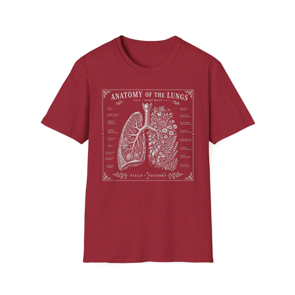 Anatomy of the Lungs T-Shirt — Vintage Medical Diagram Tee