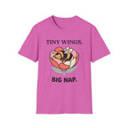 T-Shirt — Tiny Wings. Big Nap. Cute Bee Flower Graphic Tee