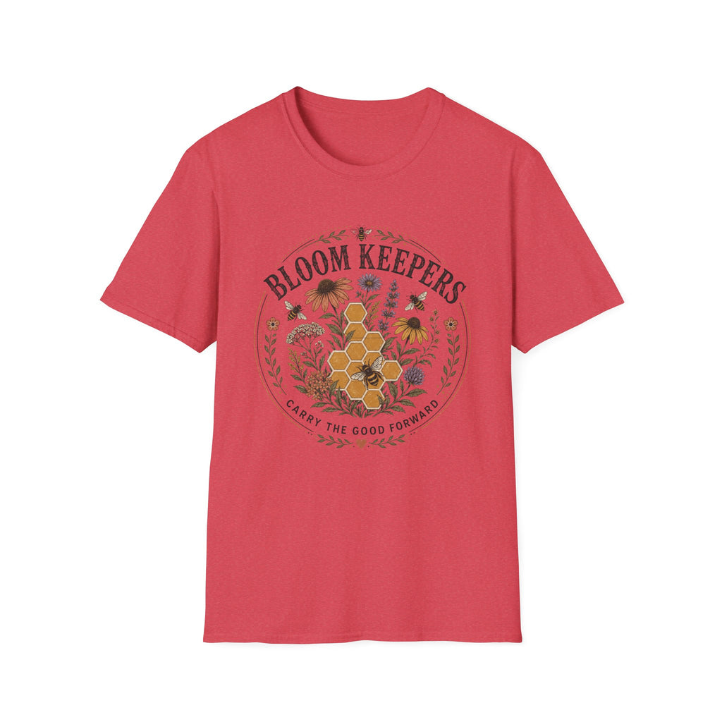 Bloom Keepers T-Shirt Floral Bee & Honeycomb Garden Tee