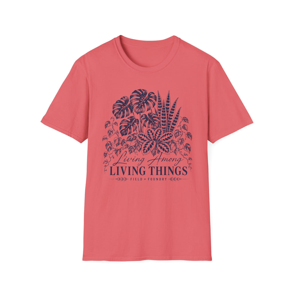 Botanical Plant T-Shirt — 'Living Among Living Things' Graphic Tee
