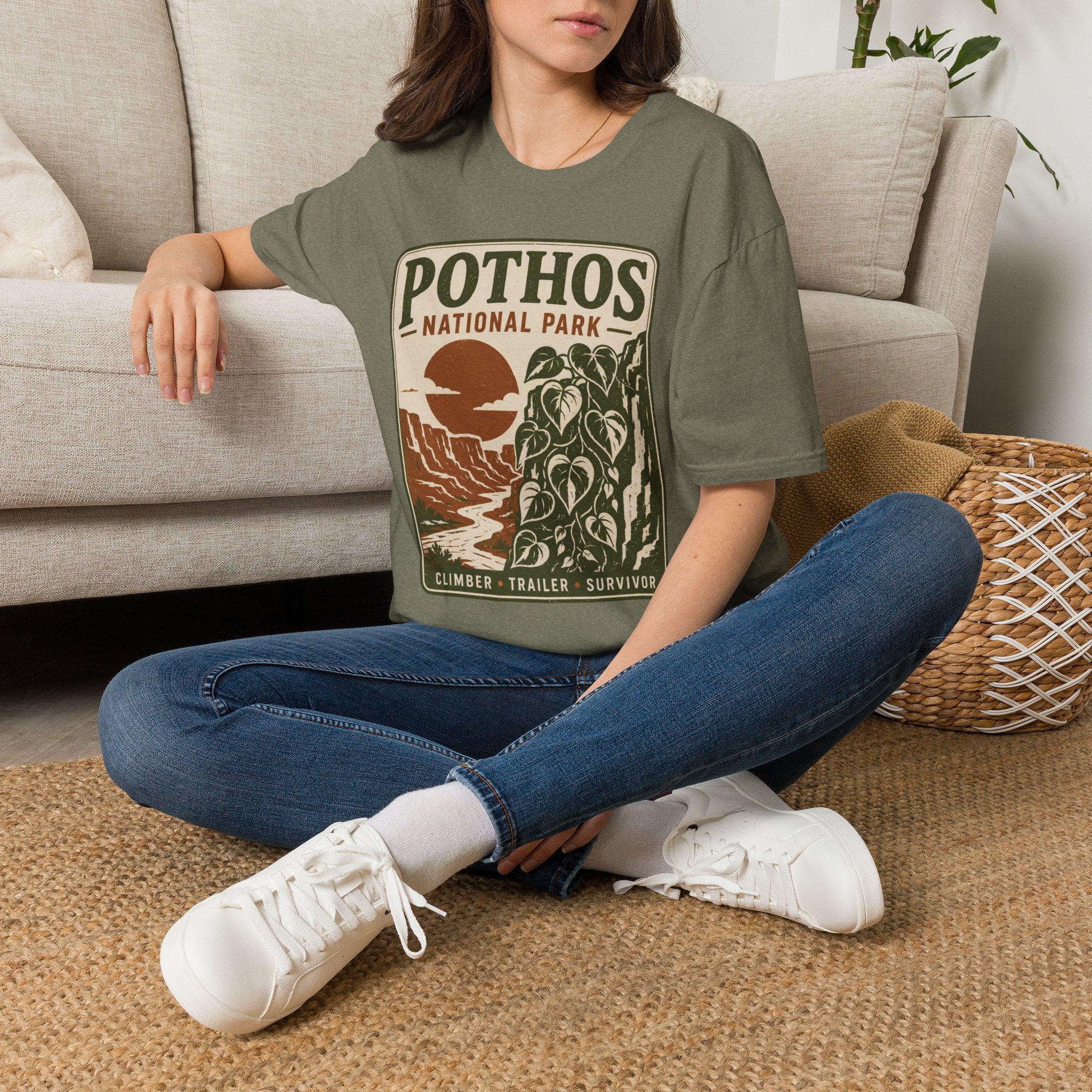 Pothos National Park T-Shirt — Vintage Plant Lover Tee