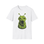 Alien Dog T-Shirt Cute Green Pup with Antennae Graphic Tee