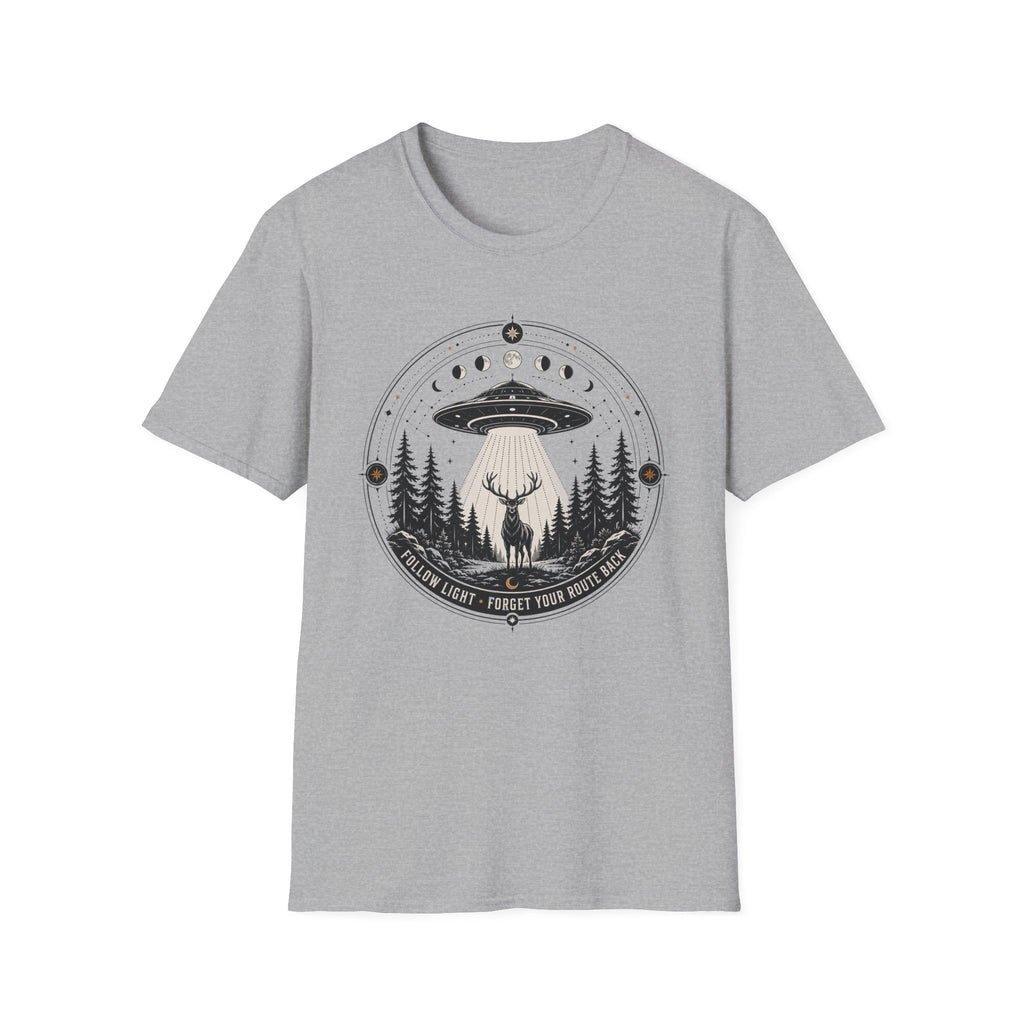 UFO Deer T-Shirt Cosmic Forest Abduction Graphic Tee