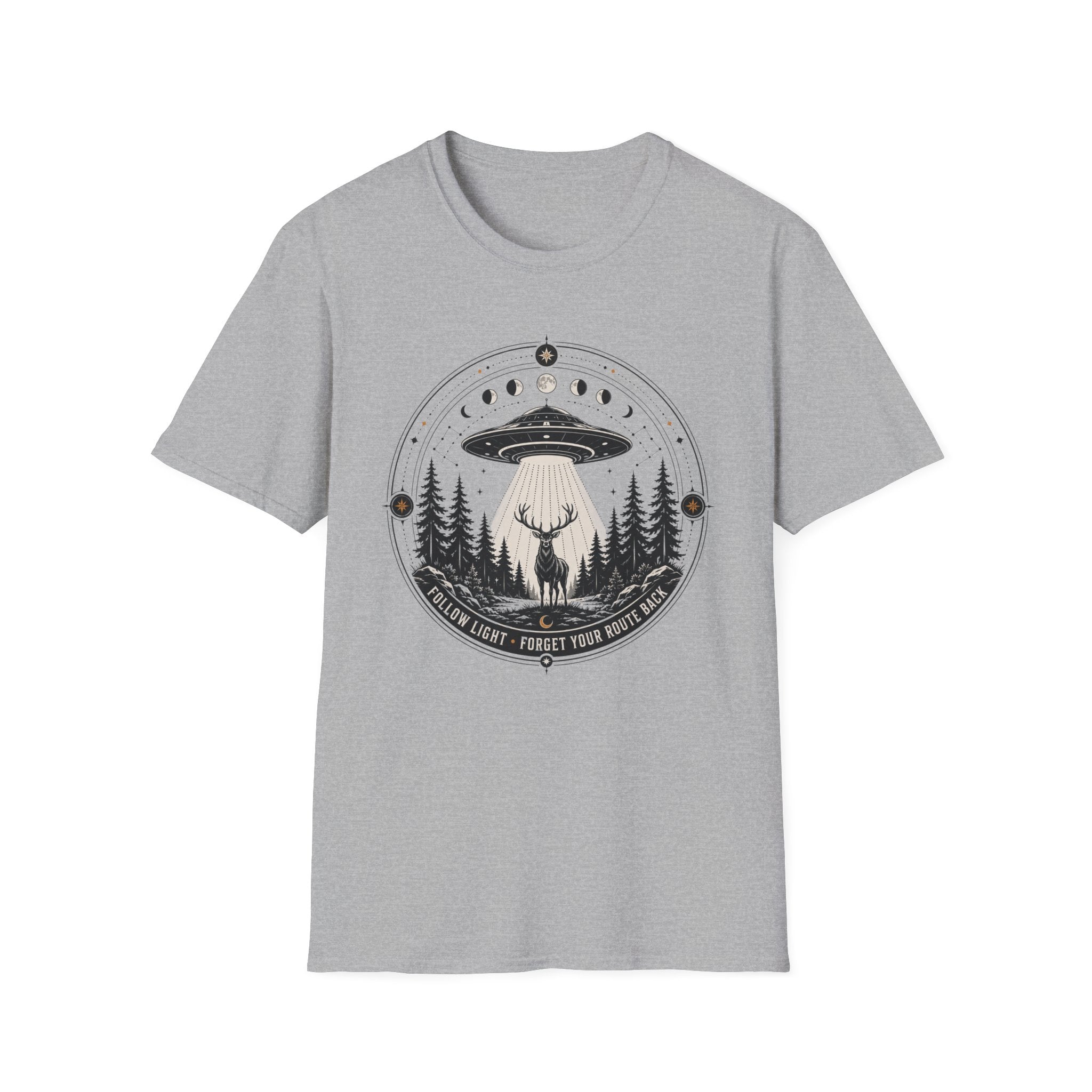 UFO Deer T-Shirt Cosmic Forest Abduction Graphic Tee