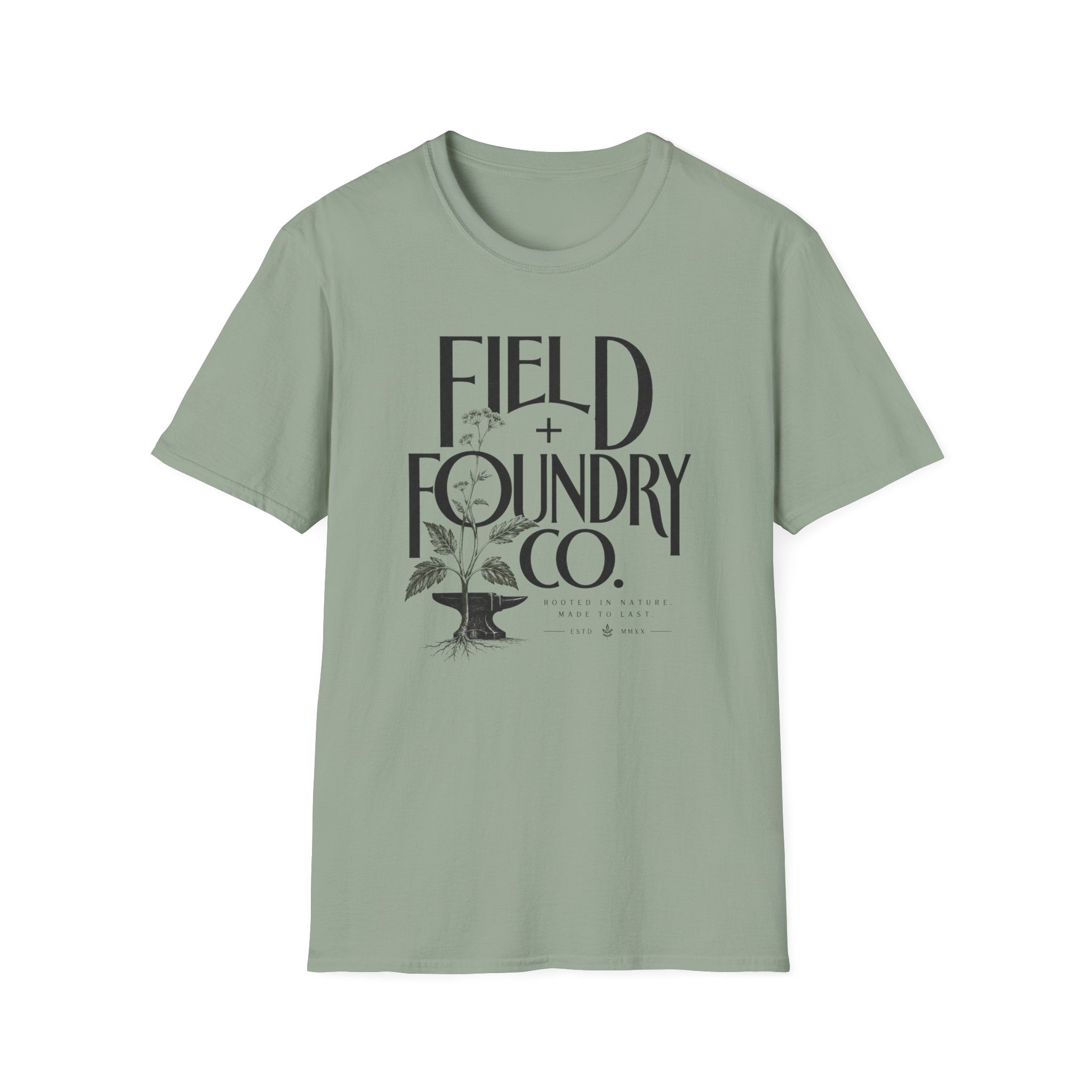 Field + Foundry Co. Logo T-Shirt — Vintage Botanical Graphic Tee