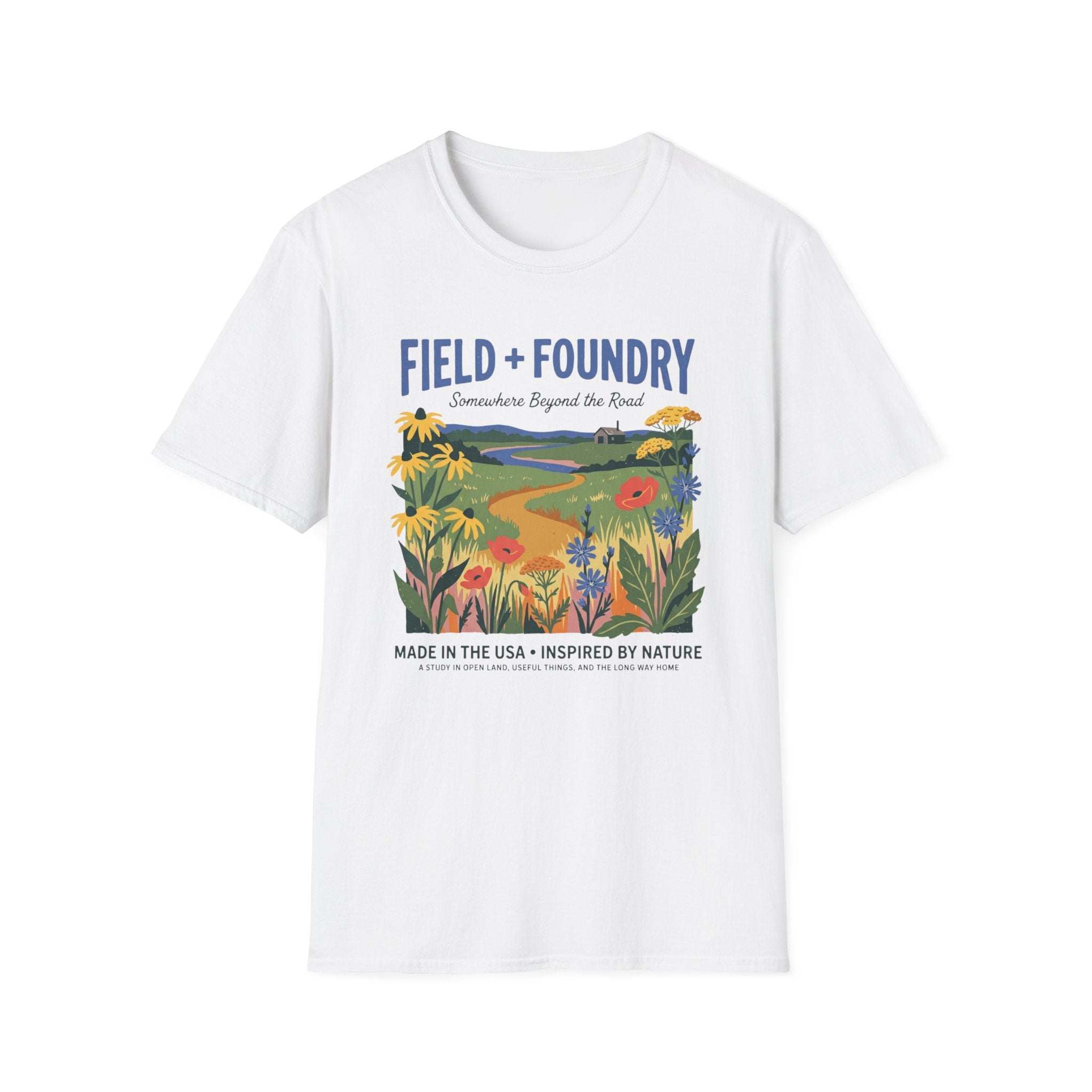 Field + Foundry 'Somewhere Beyond the Road' Graphic T-Shirt Wildflower Landscape Tee