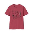 Botanical Sketch Wildflower Floral Illustration T-Shirt