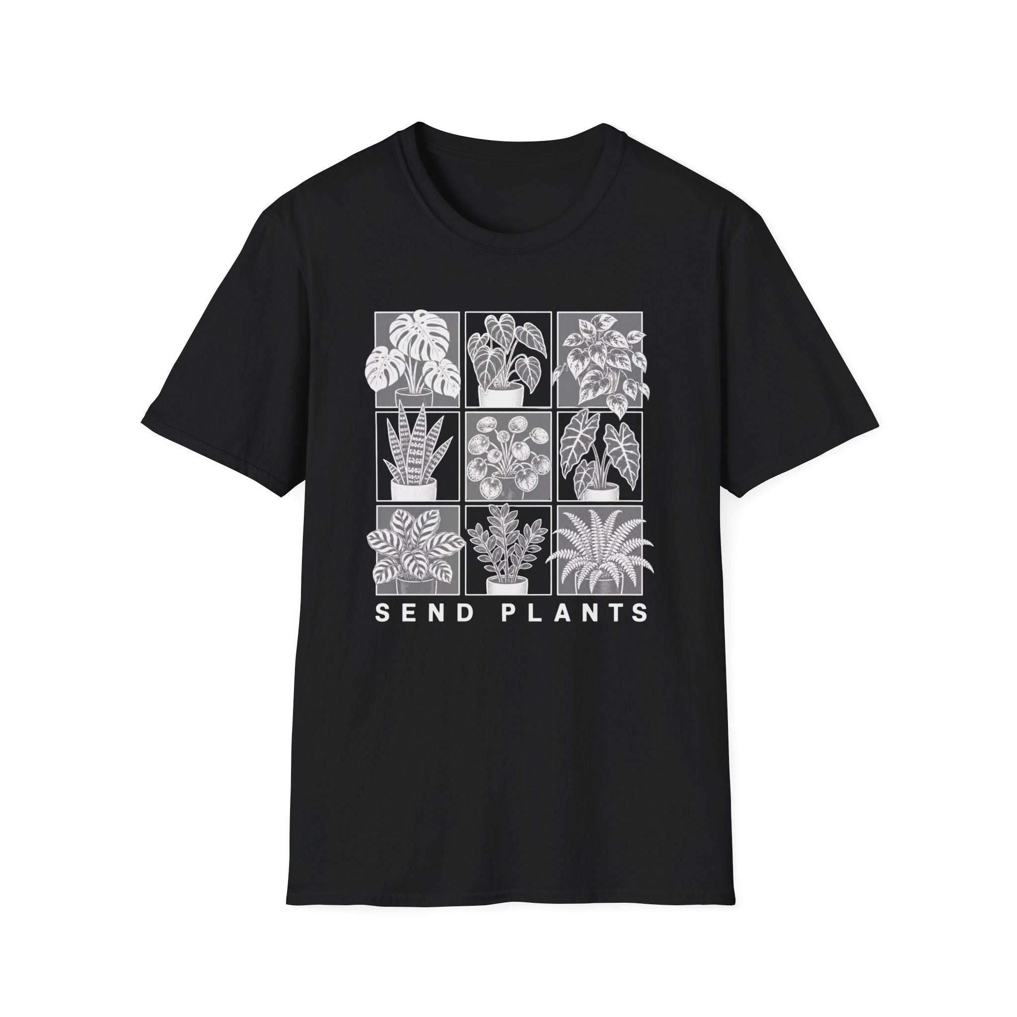 Send Plants T-Shirt Botanical Grid Plant Lover Tee