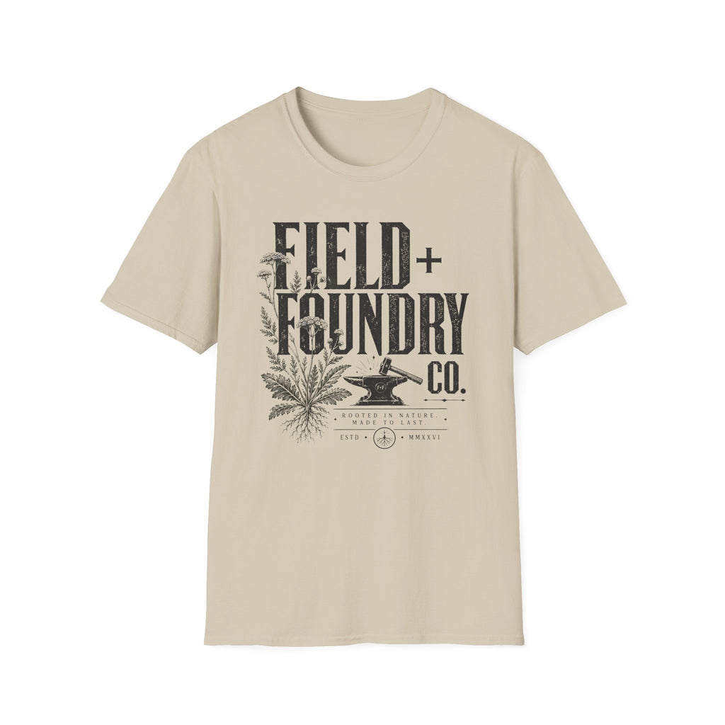 Field + Foundry T-Shirt — Vintage Botanical Logo Tee