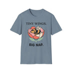 T-Shirt — Tiny Wings. Big Nap. Cute Bee Flower Graphic Tee