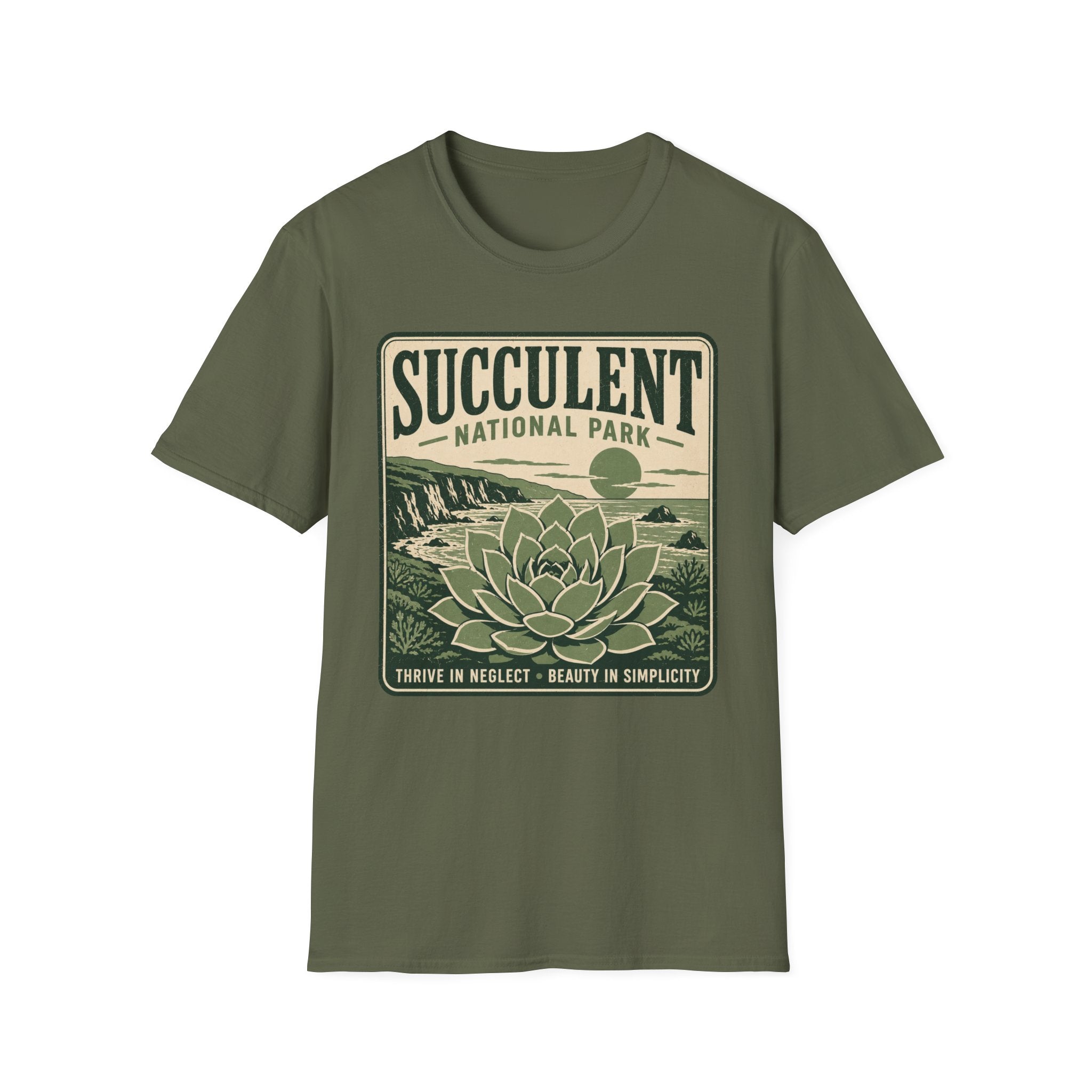 Succulent National Park T-Shirt — Vintage Botanical Plant Tee
