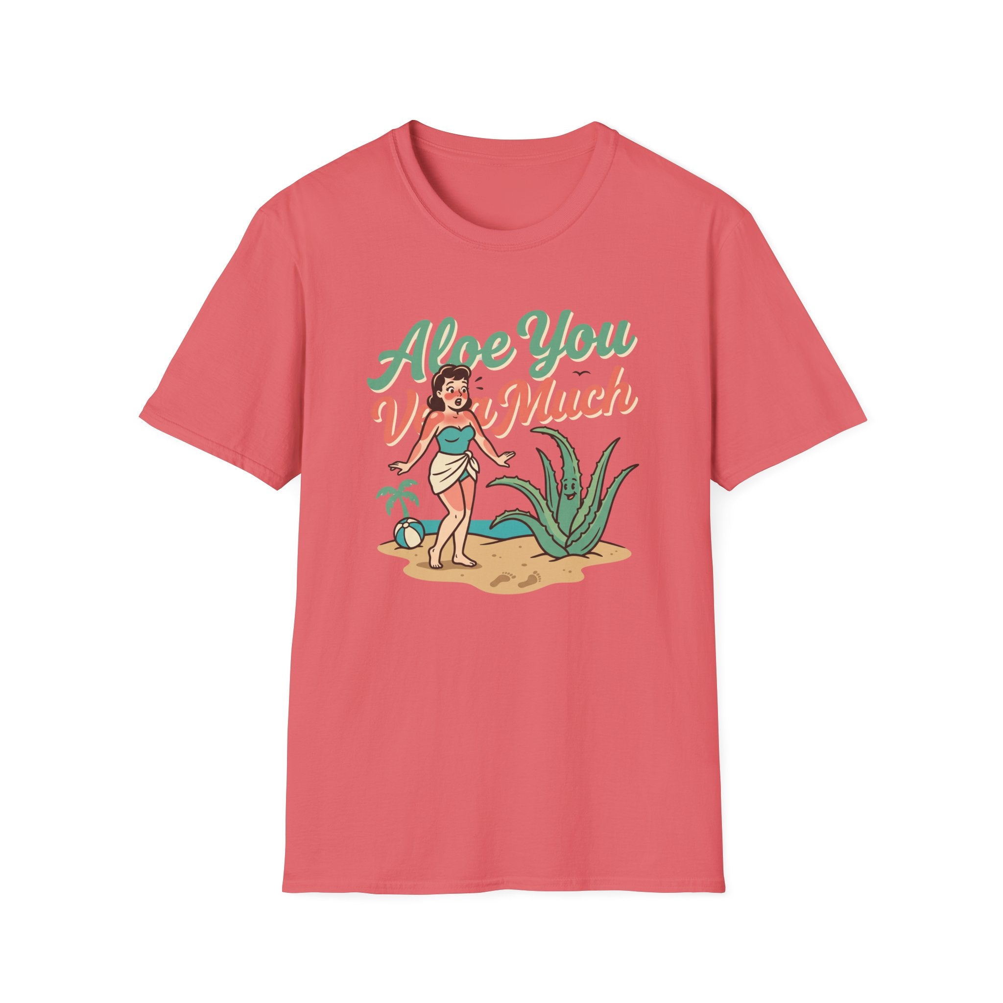 Aloe You Very Much T-Shirt Retro Pinup Aloe Vera Beach Tee