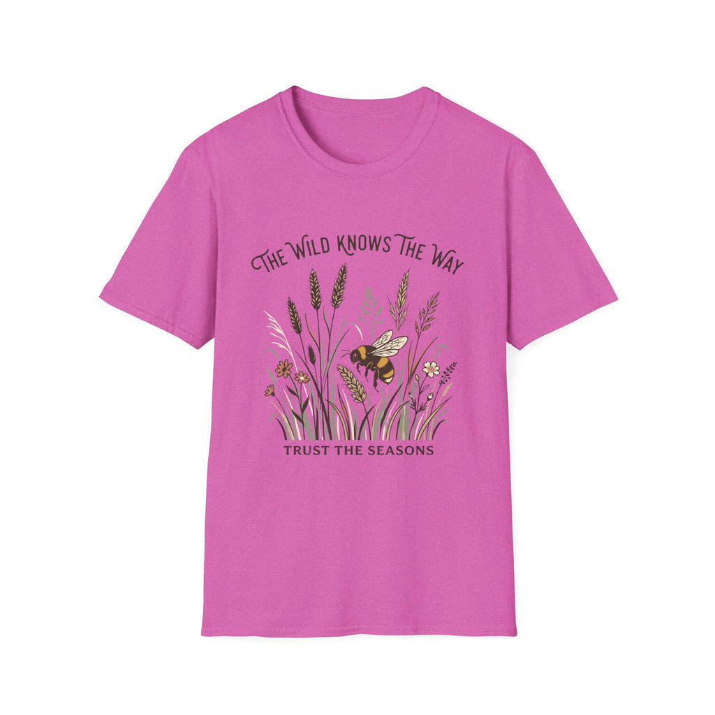 The Wild Knows The Way Tee — Floral Bee Nature Graphic T-Shirt