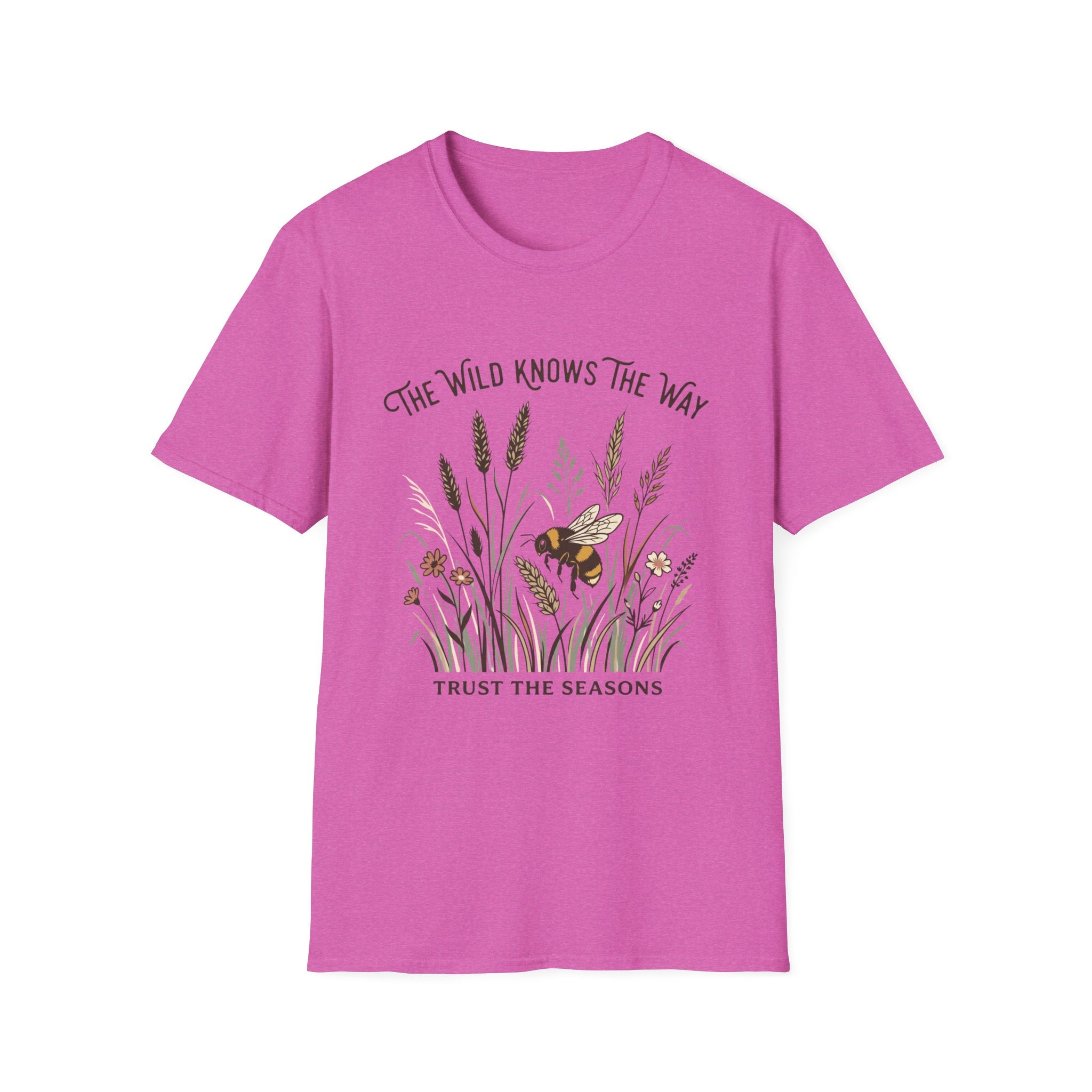 The Wild Knows The Way Tee — Floral Bee Nature Graphic T-Shirt