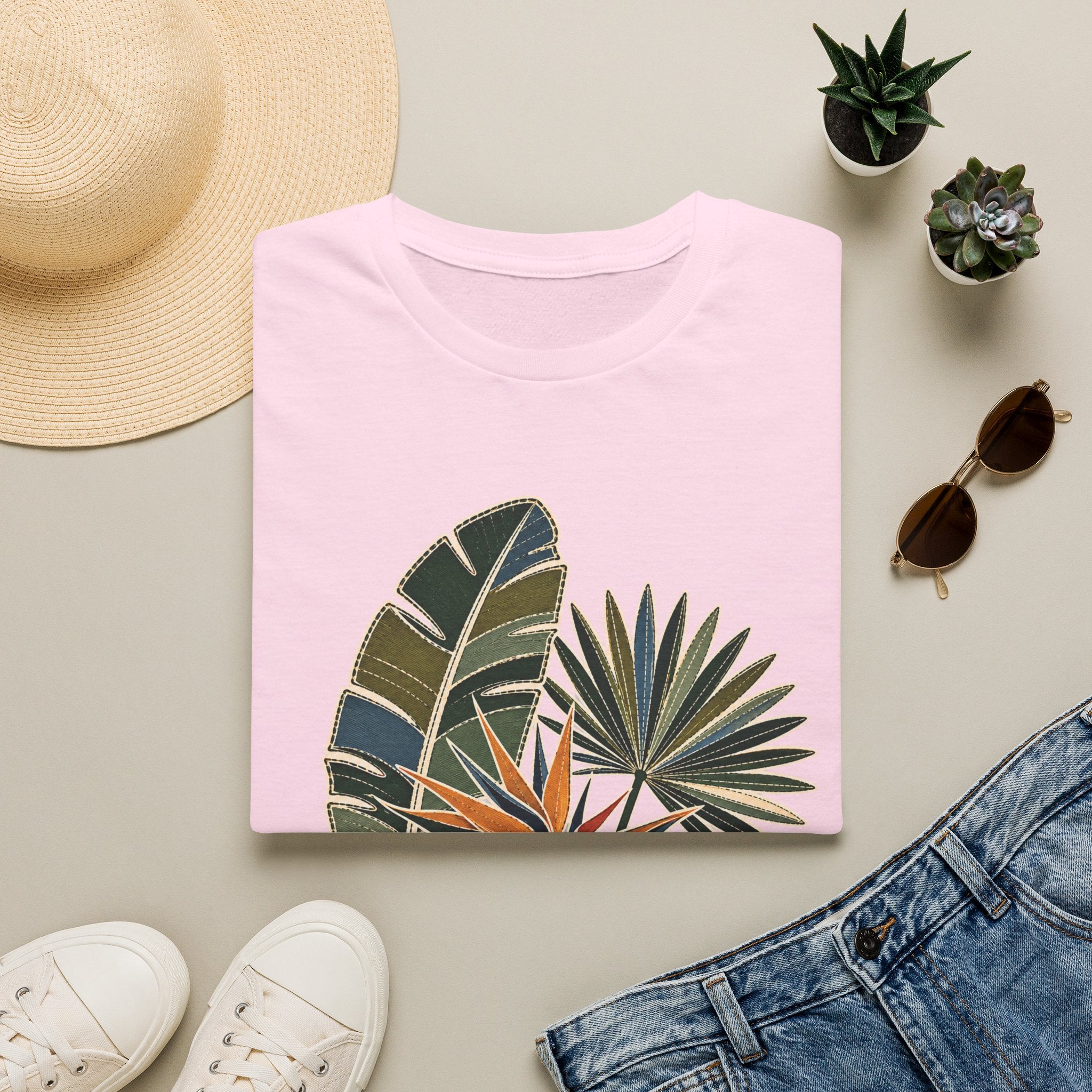 T-Shirt Tropical Palm Leaf Botanical Graphic Tee