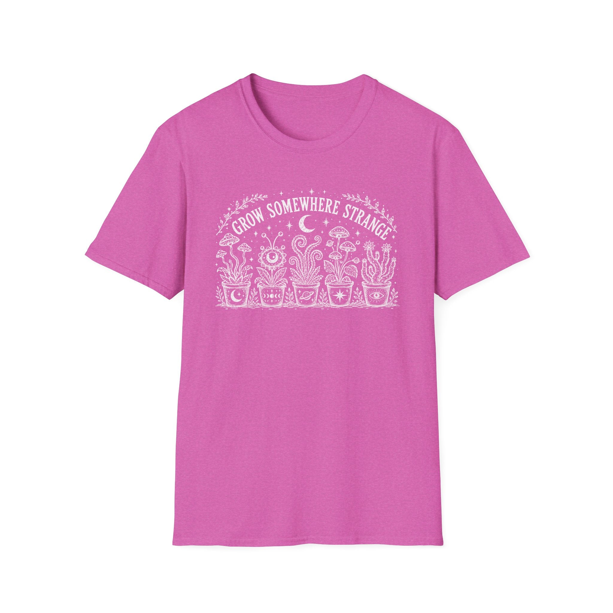 T-Shirt "Grow Somewhere Strange" Botanical Moon Garden Tee