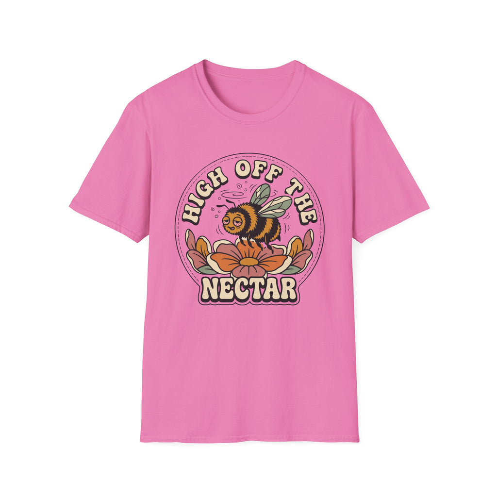 T‑Shirt "High Off The Nectar" Bee Graphic Tee, Floral Vintage Vibe