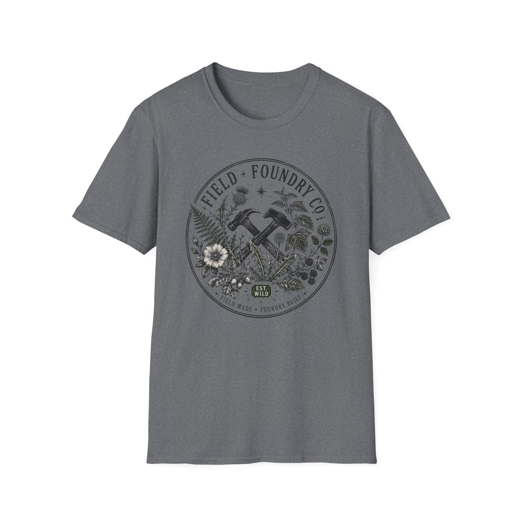 Field + Foundry Co. Floral Hammer T-Shirt Vintage Botanical Workwear