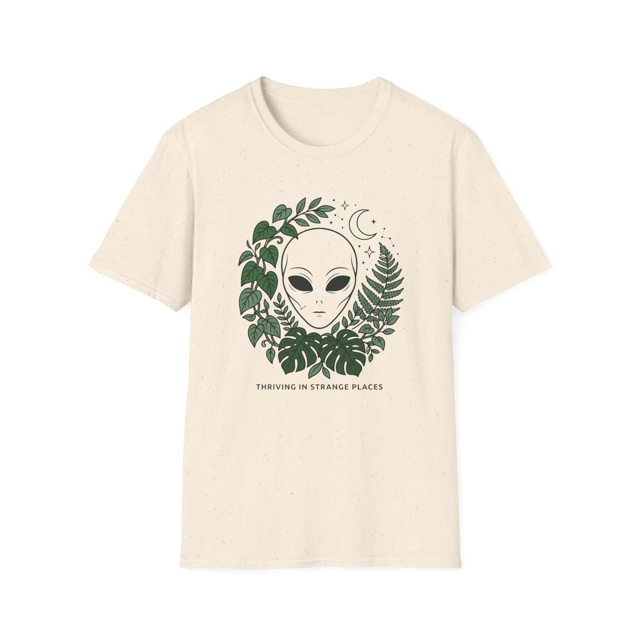 Alien Plant Lover T-Shirt  “Visiting Strange Places” Botanical UFO Tee