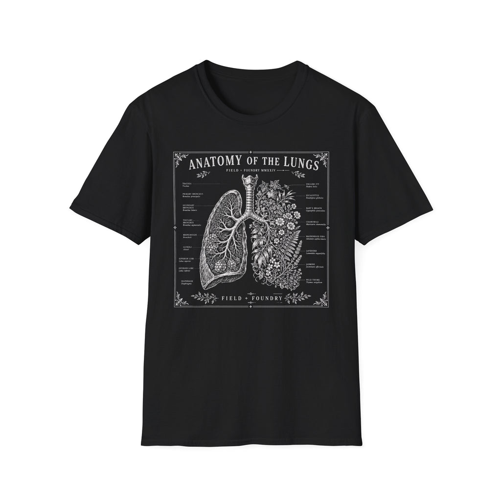 Anatomy of the Lungs T-Shirt — Vintage Medical Diagram Tee