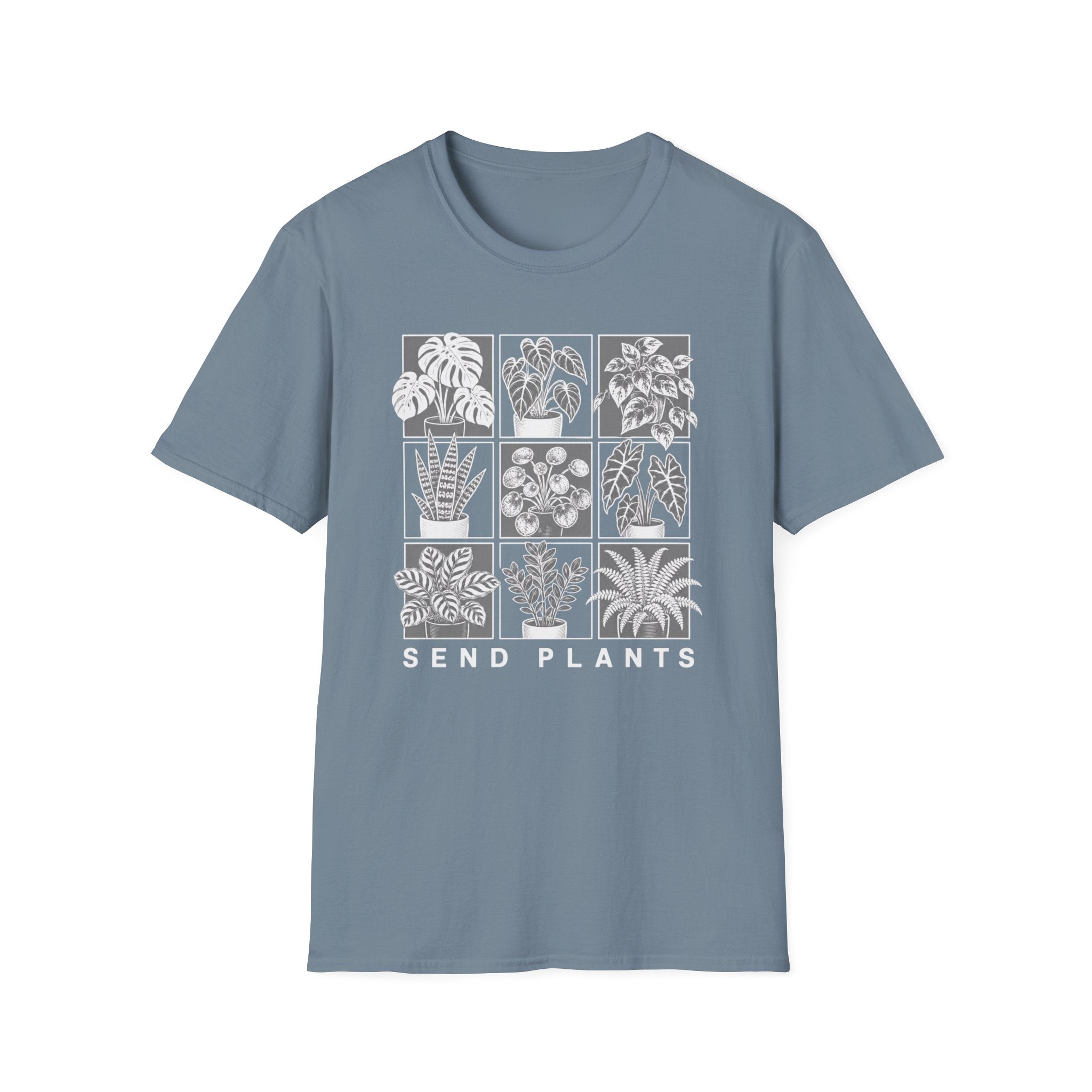 Send Plants T-Shirt Botanical Grid Plant Lover Tee