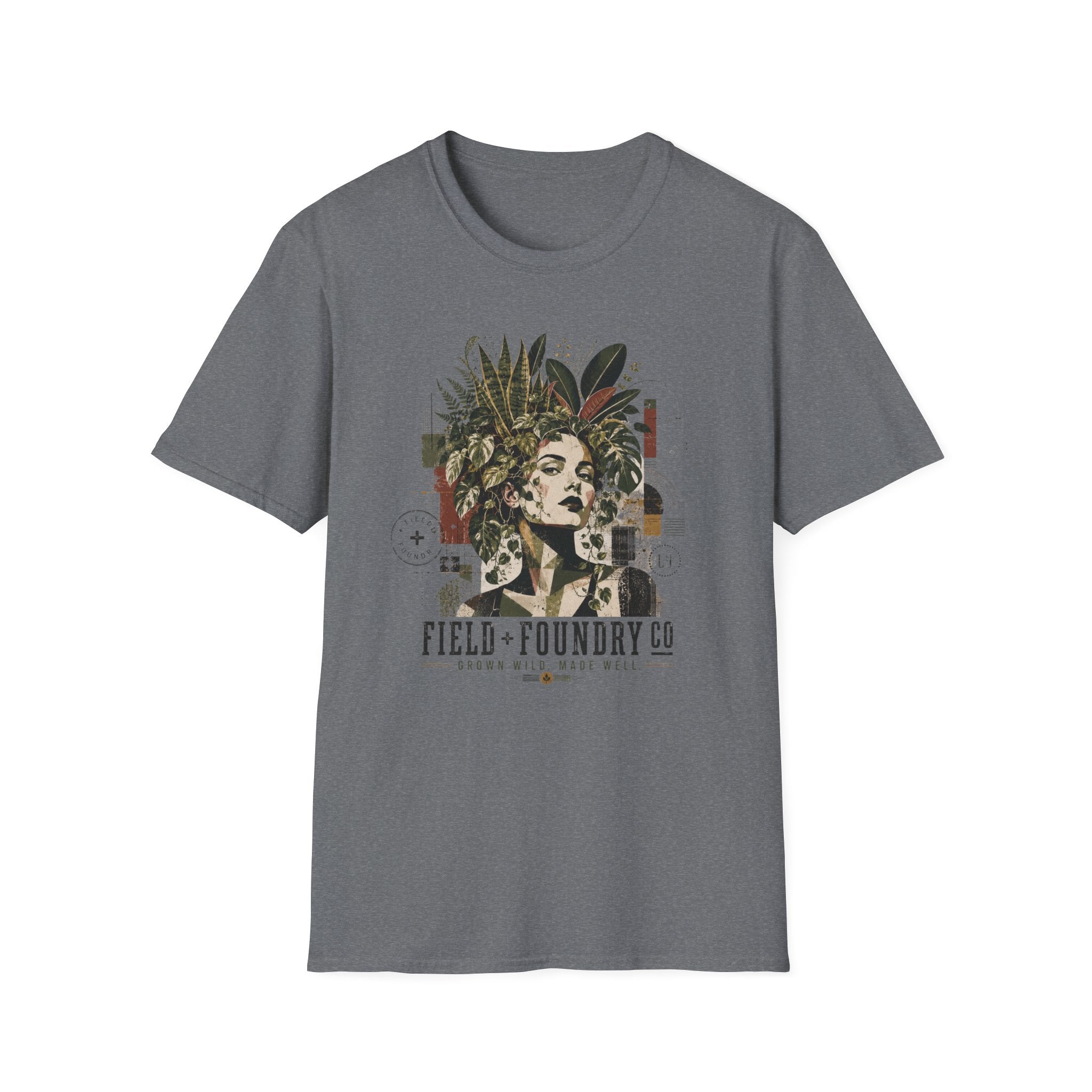 Botanical Muse T-Shirt — Vintage Floral Portrait Tee (Field + Foundry Co.)