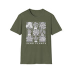 Send Plants T-Shirt Botanical Grid Plant Lover Tee