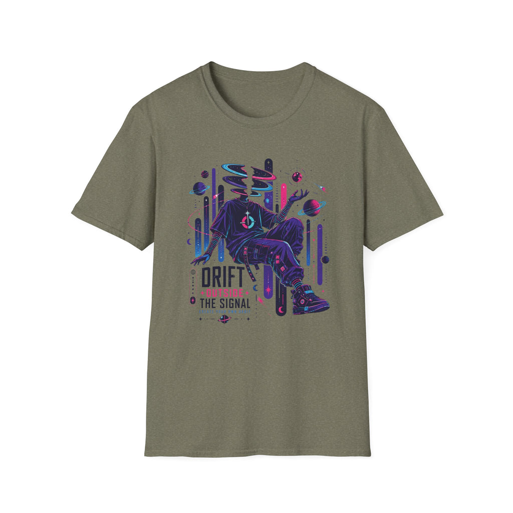 Surreal Space Drifter T-Shirt  "Drift Outside the Signal" Graphic Tee