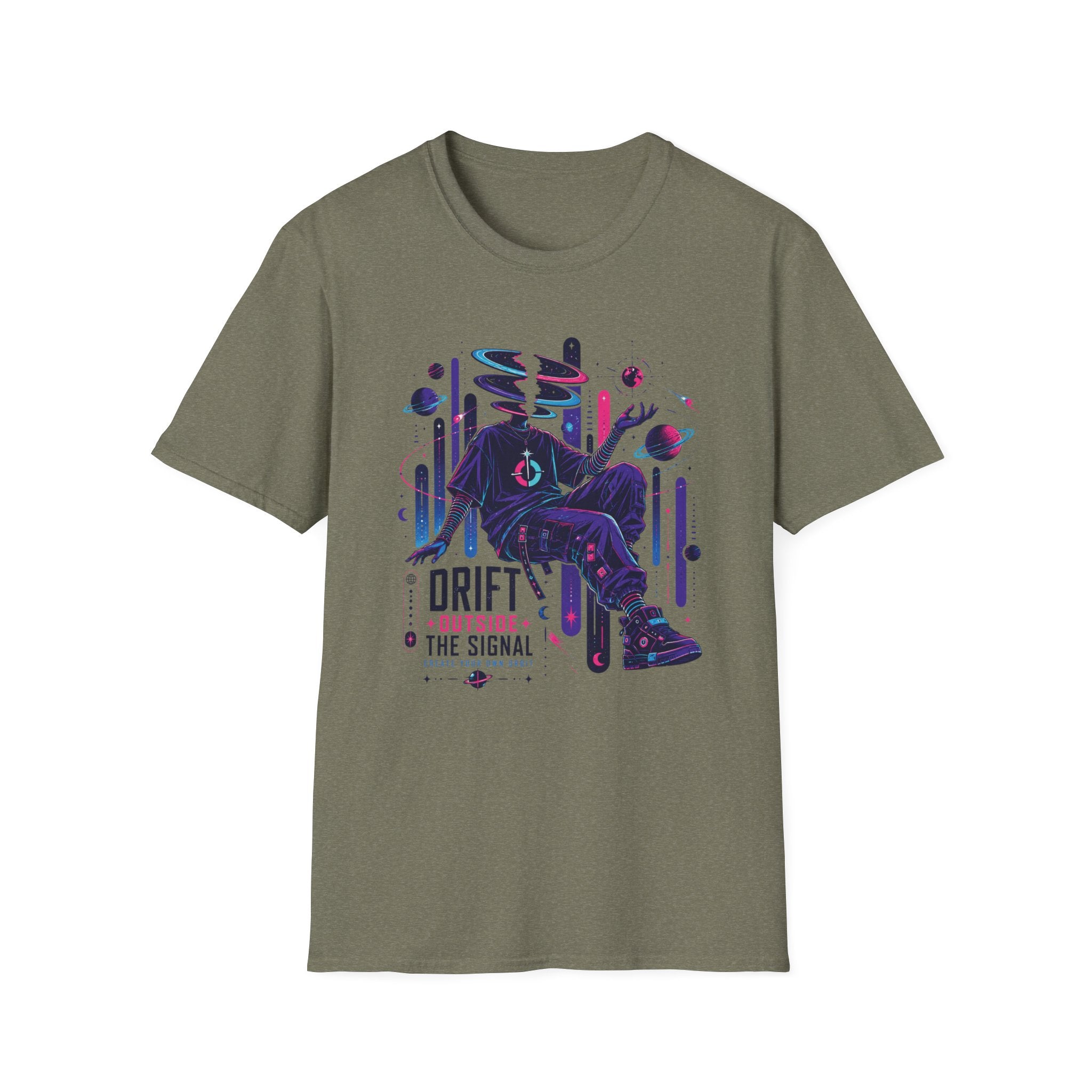 Surreal Space Drifter T-Shirt  "Drift Outside the Signal" Graphic Tee